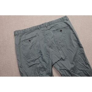 32 Bar Blues Chino Pants Mens 40x32 Green Regular Fit Stretch Casual Lightweight